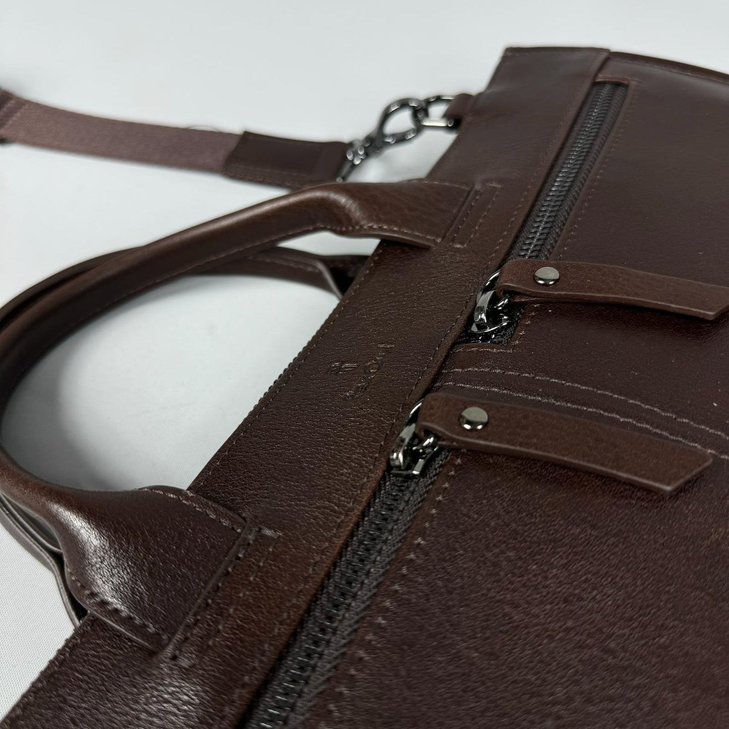 Deri Briefcase Evrak Çantası - Kahve