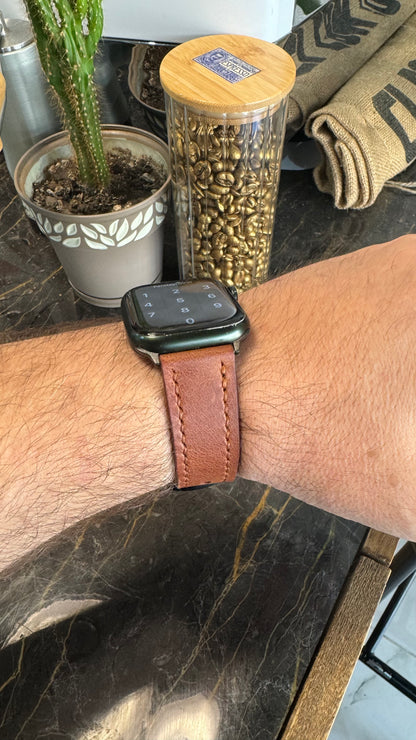 Deri Apple Watch Kayışı - Taba