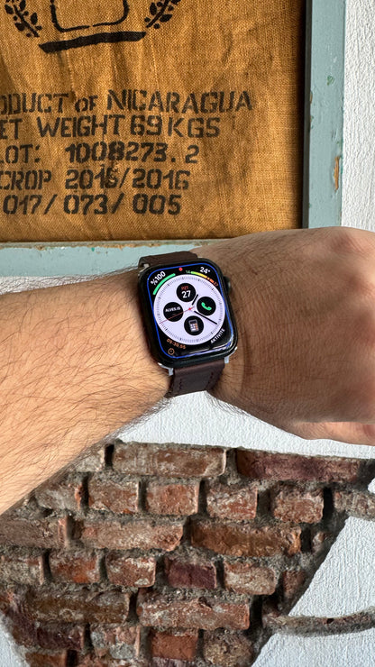 Deri Apple Watch Kayışı - Kahve